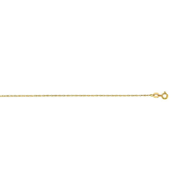 10K Gold 0.45mm Machine Rope Chain Carded