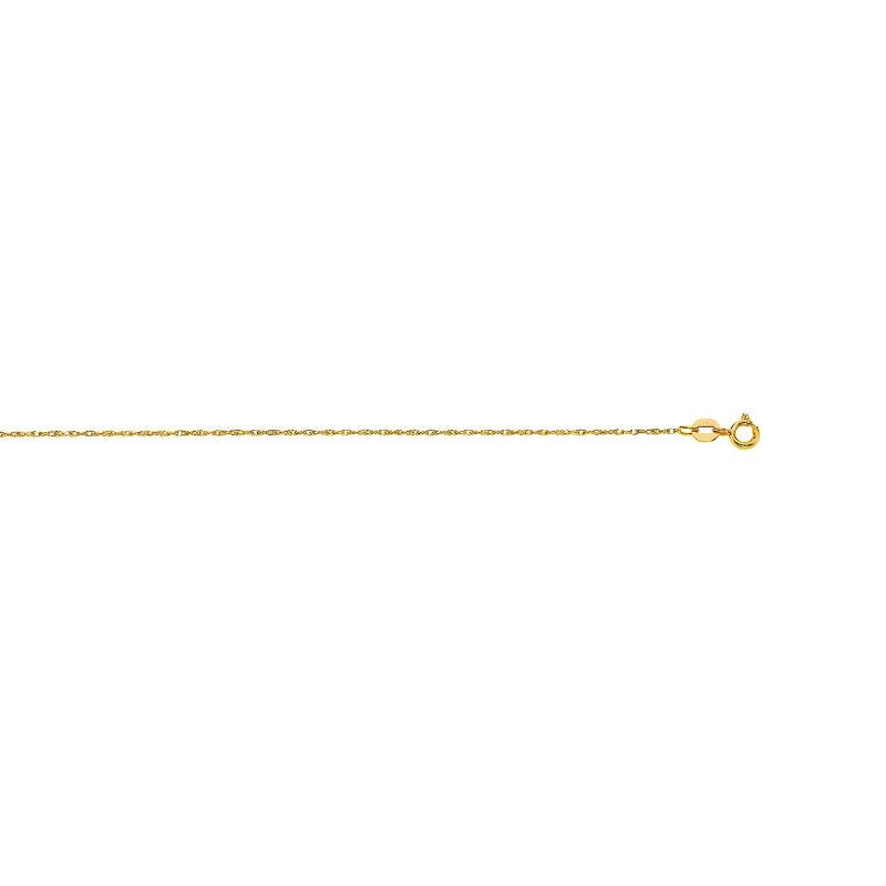 10K Gold 0.45mm Machine Rope Chain Carded