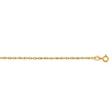 10K Gold 0.7mm Machine Rope Chain Carded