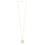 10K Ships Wheel Anchor Necklace