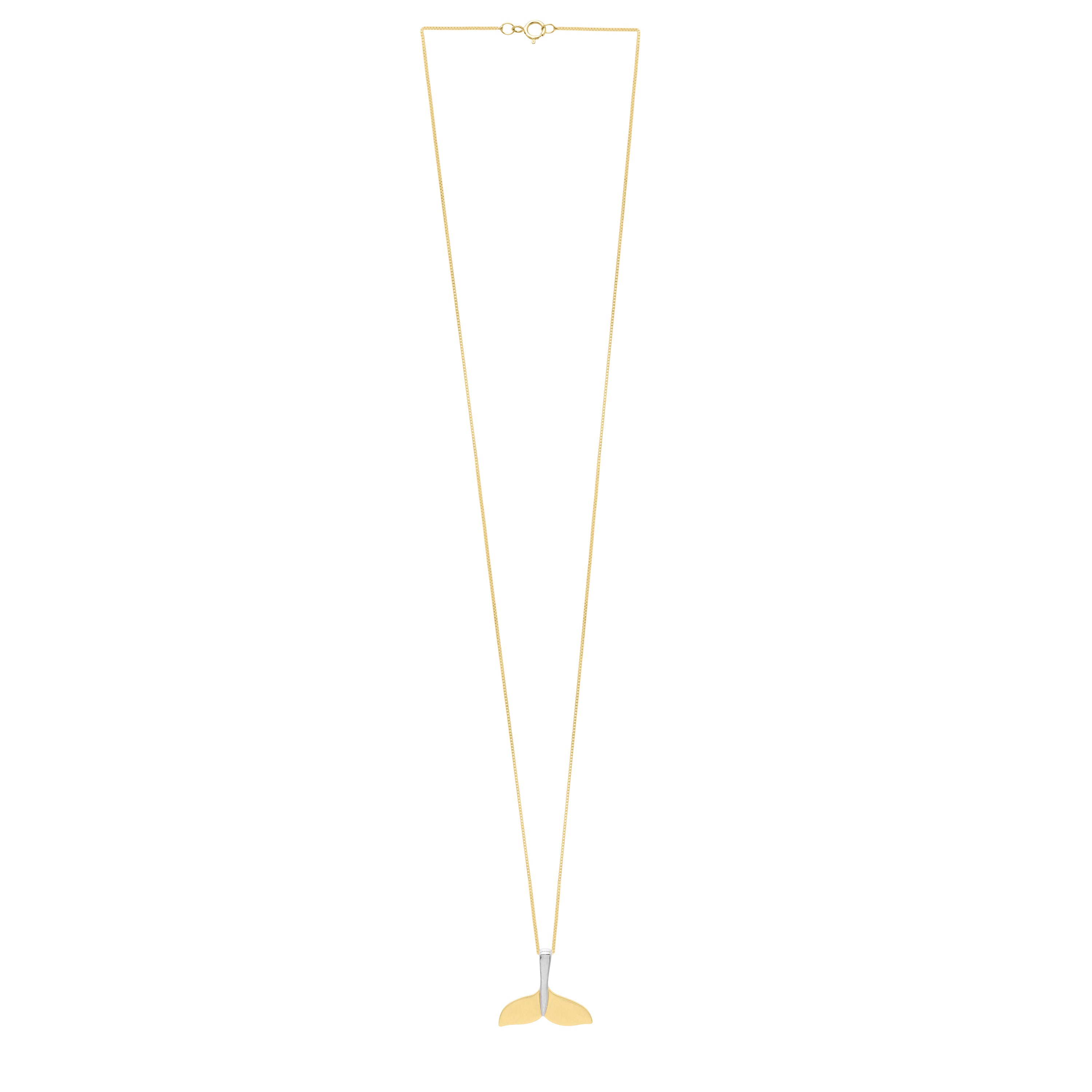 10K Whale Tail Necklace