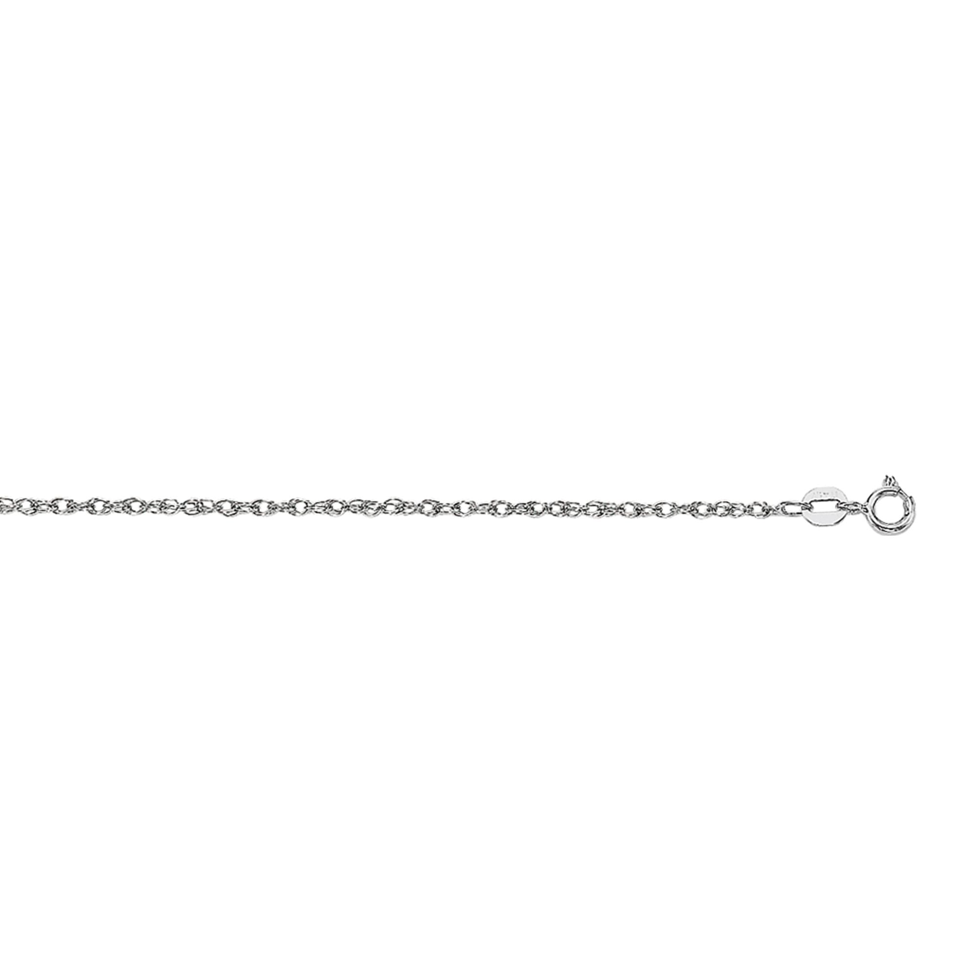 10K Gold 0.7mm Machine Rope Chain Carded
